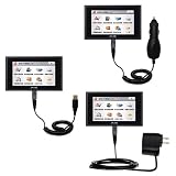 Deluxe Kit for the Mio Technology Moov 380 includes a USB cable with Car and Wall Charger - Gomadic Brand w/ TipExchange Technology