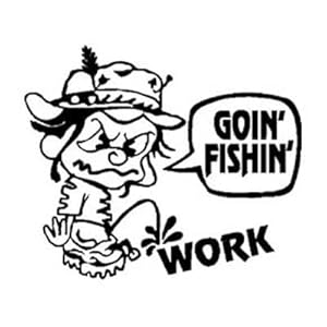 PeeN WORK / GOING FISHING Vinyl Sticker/Decal
