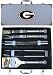 NCAA Georgia Bulldogs 8pc. BBQ Set w/Case