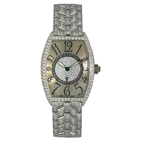 Click here to buy Franck Muller Cintree Curvex Vegas 18k White Gold and Diamonds Mens Watch - 5850 by Franck Muller.