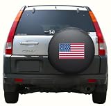 27" American Flag Tire Cover - Premium Boomerang Soft Spare Tire Cover