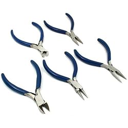 5 Chain Flat Round Nose Pliers Cutters Jewelers Tools