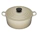 Le Creuset Cast Iron Round Casserole, Almond, 24 cm