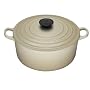 Le Creuset Cast Iron Round Casserole, Almond, 24 cm