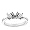 Platinum Prong-Set Engagement Ring Setting with Princess-Cut Sidestones (1/3 cttw)