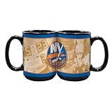 NHL New York Islanders 15-Ounce Black Nostalgic Mug (2 Pack)