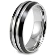 Black Plated Polished Stainless Steel Ring