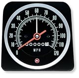 69 Camaro In Dash Speedometer 120 mph with speed warning