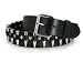 Apparel : Snap On Bullets Decoration Leather Belt, Black, Size option from 32"~40"