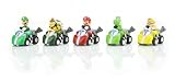 Lujex Super Mario Brothers:5pcs Super Mario Figures Pull Back Kart Car Christmas GiftIMAGE