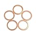 X AUTOHAUX 5 Pcs 25mm Inner Diameter Copper Washers Flat Sealing Gasket Rings Fitting