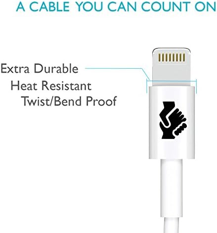 [Apple MFi Certified] iPhone 6 Cord Charger Lightning Connector Cable by Trusted Cables - (8 Pin to USB Cable - 3ft / 1m) for iPhone 6, 6Plus, 5s, 5c, 5, iPad Air, Air2, Mini, Mini2, iPad 4th Gen, iPod Touch 5th gen, and iPod Nano 7th Gen - Compatible With iOS 8 &amp; Comes with Trusted Lifetime Guarantee