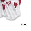 Badger - Youth Pinstripe Two-Button Henley - 2918