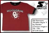 University of Oklahoma Sooners - Kids Starter Shatter style OU Ringer T-shirt