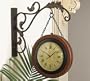 Hanging Wall Mounted Railroad Train Station Clock Wall Large Wooden Home D�cor