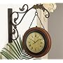 Hanging Wall Mounted Railroad Train Station Clock Wall Large Wooden Home D�cor