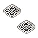 Fine Silver Plated Lead-Free Pewter Long Celtic Diamond Beads 11mm (2)