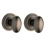 Baldwin 5425.112.PRIV Egg Knob Privacy Set, Venetian Bronze
