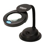 Aven 26507-SBK OptiVue Magnifying Lamp, Industrial Quality, 3-diopter, 13-watt, Gooseneck, Black
