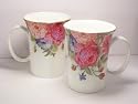 Fine Bone China Mugs - Sandra's Rose Chintz - Set of Two