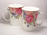 Fine Bone China Mugs – Sandra’s Rose Chintz – Set of Two