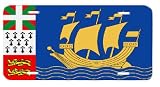 Saint St Pierre Miquelon Flag License Plate