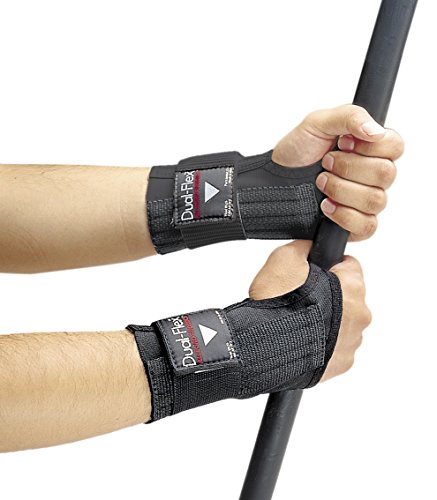 ALLEGROIndustries 7212-03 Dual‐Flex Wrist Support, 7 1/2" x 8 1/2", Large, Black