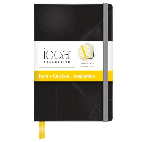 TOPS Idea Collective Mini Journal, Wide Rule, Black Cover, Cream Paper, 5.5 x 3.5 Inches, 192 Pages (56874)