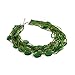 Glass Beads Green Multi-Strand Necklace 