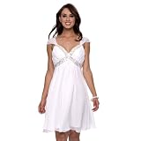 Astrapahl, Paillettenverzierung, Babydoll Kleid, L�nge knielang, Farbe wei�von "Astrapahl"