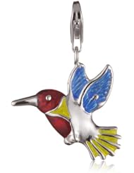 VINANI brand Germany 925 Sterling Silver Charm Pendant Hummingbird colored enameled Bird HKO