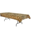 Beistle 57850 Leopard Print Tablecover, 54 by 108-Inch