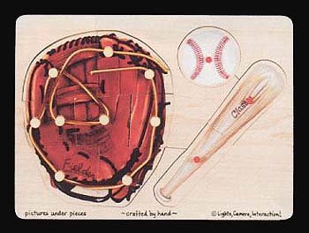 Childrens Toyshop  Toys : Peg Puzzle Baseball Lacing Glove