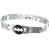 Batman Logo Stainless Steel Chain Link Wristband Bracelet