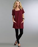 Ponte knit tunic dress