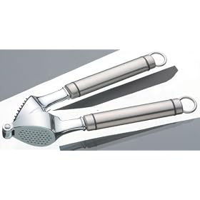 Kitchen Craft Professional Stainless Steel Short Oval Handled Garlic Press