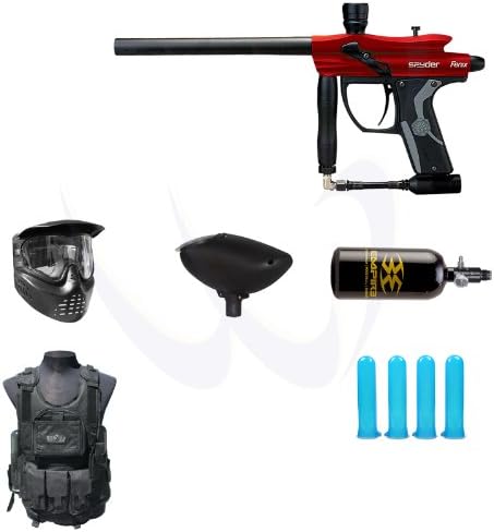 Spyder 2013 Fenix Electronic Paintball Gun SWAT 48ci Combo - Hot Red