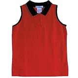 Womens Wilson Melange Sleeveless Polo-Red