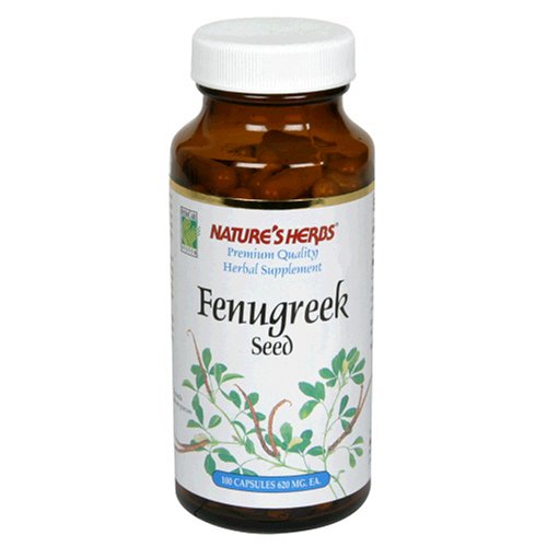Nature's Herbs Fenugreek Seed 620 mg Capsules 100 Count Bottles