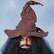 ADULT Phantom Witch Costume Hat or Crooked Brown Wizard Costume Hat