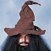 ADULT Phantom Witch Costume Hat or Crooked Brown Wizard Costume Hat