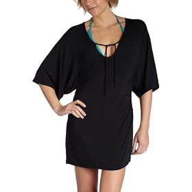 Buy Calvin Klein Ladies Calvin Klein Crepe Kimono Tunic Coverup by Calvin Klein
