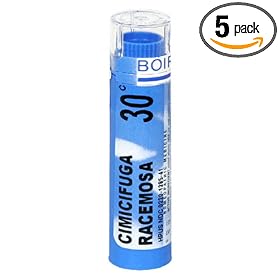 Boiron Homeopathic Medicine Cimicifuga Racemosa, 30C Pellets, 80-Count Tubes (Pack of 5)