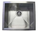 17 Inch - Zero Radius Design 16 Gauge Stainless Steel Undermount Single Bowl Kitchen / Bar / Prep Sink