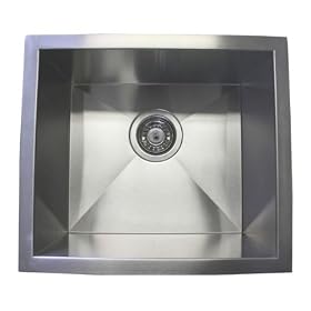 Buy 17 Inch - Zero Radius Design 16 Gauge Stainless Steel Undermount Single Bowl... by CBath now!