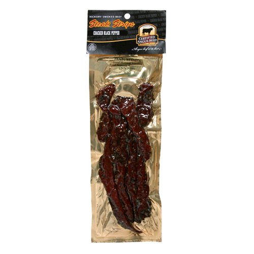 Gary West Meats, Certified Angus Strips, Black Pepper, 4-Ounce Units (Pack of 3) by Gary West Meats