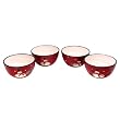 Sledding Snowman Ice Cream Bowl Set of 4 - Assorted (6")