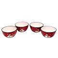 Sledding Snowman Ice Cream Bowl Set of 4 - Assorted (6")