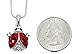 GLAMOUR GIRL GIFTS Small Red and Black Ladybug Charm Necklace with Shimmering Crystals for Girls, Teens and Women