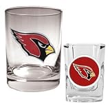 Arizona Cardinals 14oz Rocks Glass & 2oz Shot Glass Set - Primary logo (35mm on GSS) NFL Football